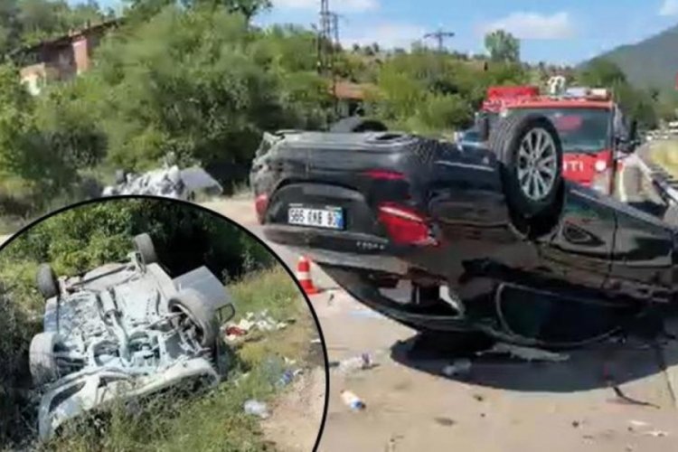 Karab&uuml;k'te kontrolden &ccedil;ıkan otomobil &ouml;ndeki araca &ccedil;arptı: 1 &ouml;l&uuml; 5 yaralı