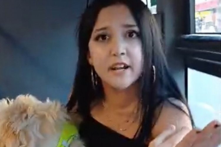 Ankara'da k&ouml;peğini otob&uuml;se bindiren vatandaş ve yolcular tartıştı