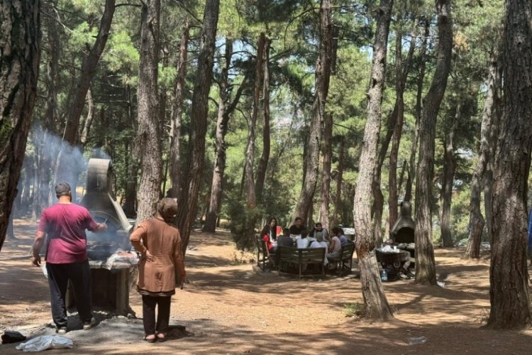 Bursa'da vatandaşlar tatili piknikle ge&ccedil;irdi