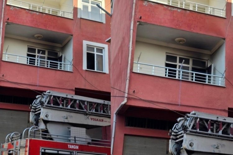 Yangında mahsur kalan aileyi itfaiye kurtardı