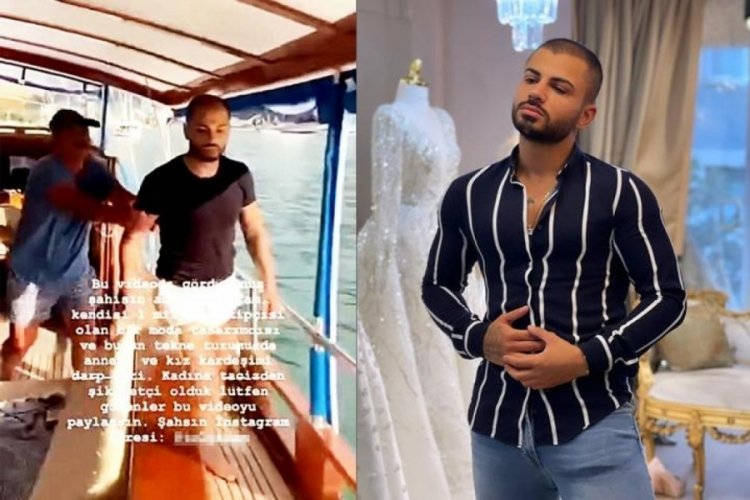 &Uuml;nl&uuml; modacı Tolga &Ccedil;am'a tekne turunda darp iddiası! A&ccedil;ıklama geldi