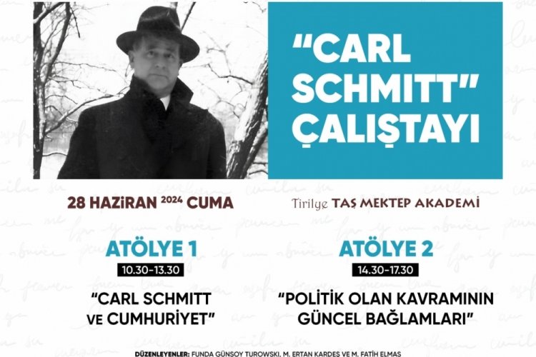 Bursa'da Tirilye Taş Mektep Akademi'de Carl Schmitt &Ccedil;alıştayı d&uuml;zenlenecek