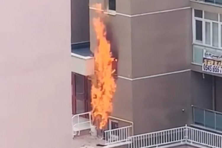Doğalgaz sızıntısı yangına neden oldu