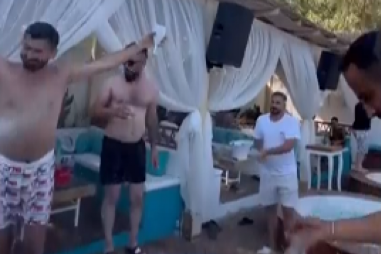 Bodrum Alora Beach'teki g&ouml;r&uuml;nt&uuml;ler sosyal medyada g&uuml;ndem oldu