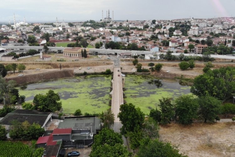 Edirne'de korkutan detay! Tunca Nehri kurudu