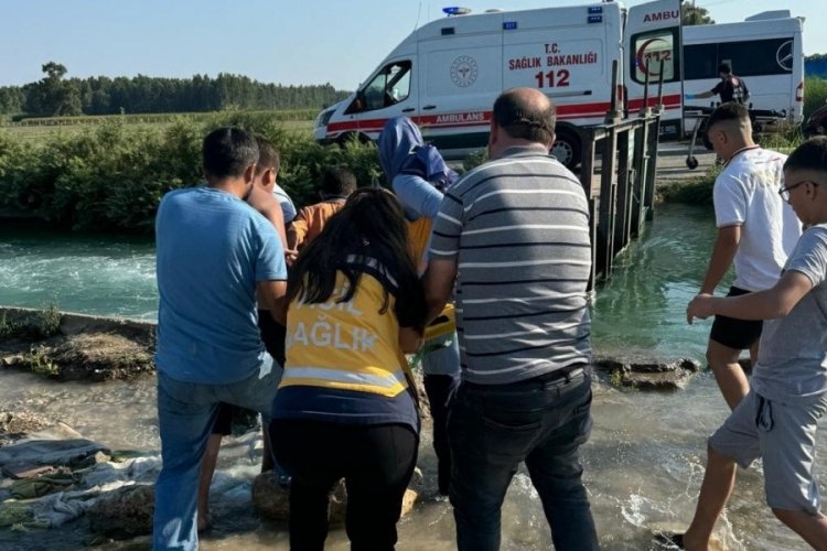 Mersin'de sulama kanalına giren 4 yaşındaki &ccedil;ocuk akıntıya kapıldı