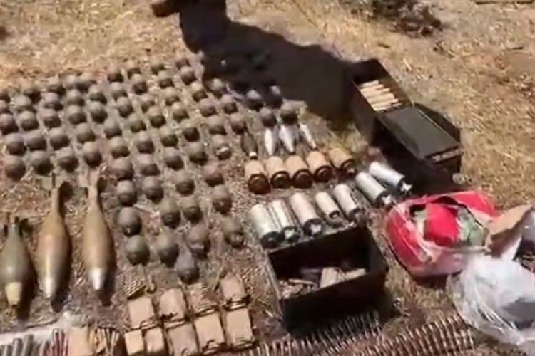 Dergele k&ouml;y&uuml; kuzeyinde &ccedil;ok sayıda silah ve m&uuml;himmat ele ge&ccedil;irildi