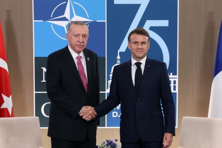 Cumhurbaşkanı Erdoğan, Fransa Cumhurbaşkanı Macron ile görüştü