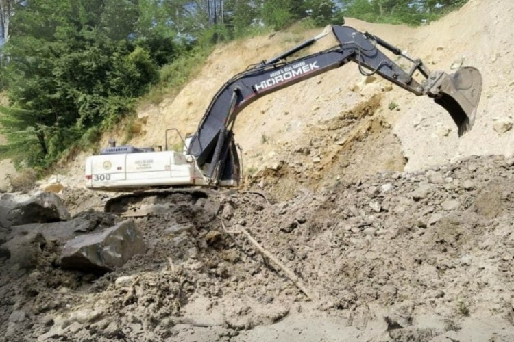 D&uuml;zce'de korkutan heyelan!