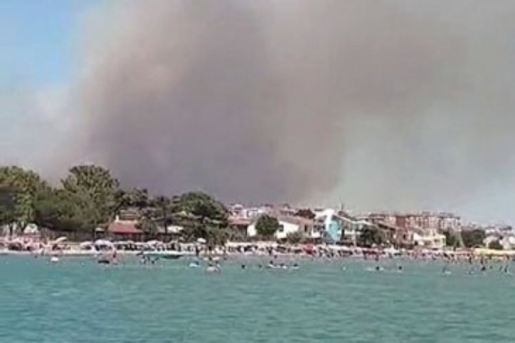 Silivri'de yangın paniği