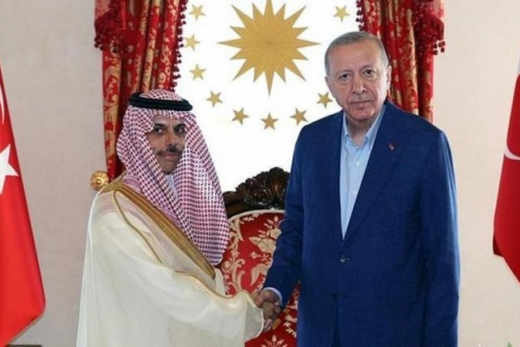 Cumhurbaşkanı Erdoğan, Faysal bin Ferhan Al Suud ile bir araya geldi 