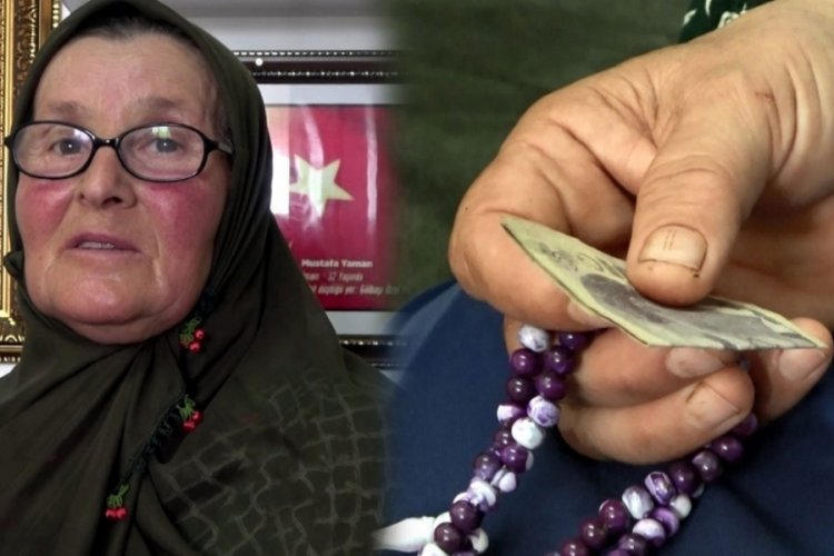 Anne, şehit oğlunun cebinden &ccedil;ıkan 5 TL'yi, 8 yıldır yanından ayırmıyor