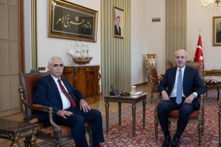 TBMM Başkanı Kurtulmuş, Anayasa Mahkemesi Başkanı &Ouml;zkaya'yı kabul etti