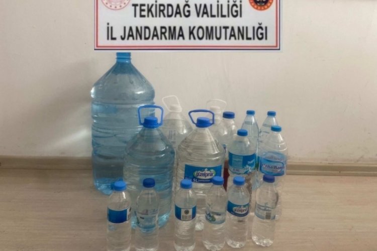 Tekirdağ'da 55 litre el yapımı i&ccedil;ki ele ge&ccedil;irildi