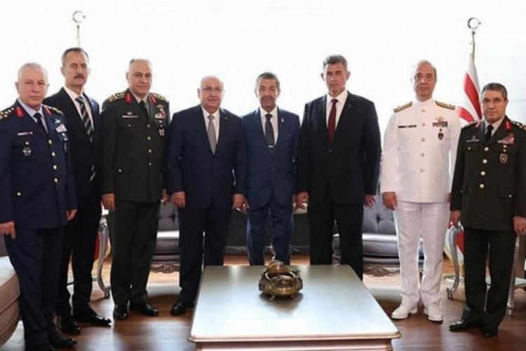 Bakan G&uuml;ler, KKTC Dışişleri Bakanı Ertuğruloğlu ile bir araya geldi