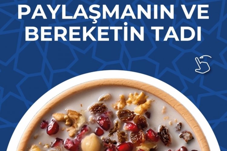 Bursa B&uuml;y&uuml;kşehir Belediyesi aşure dağıtım noktalarını a&ccedil;ıkladı