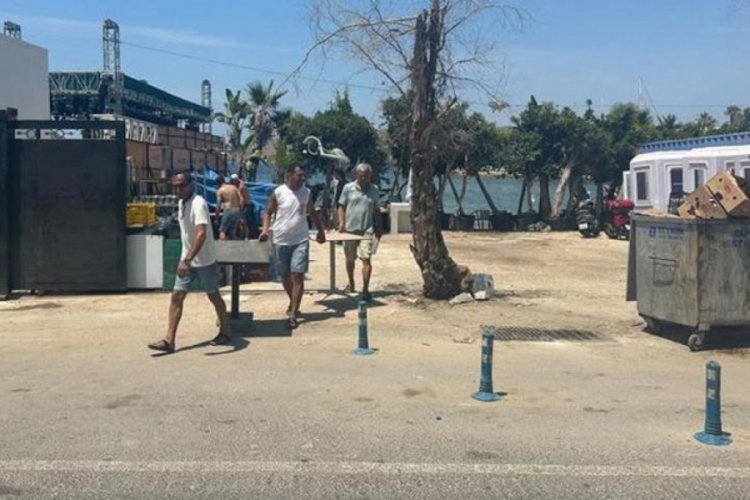 İnşaat malzemesi koyularak işgal edildi! Bodrum'da sahil Halk Plajı oldu
