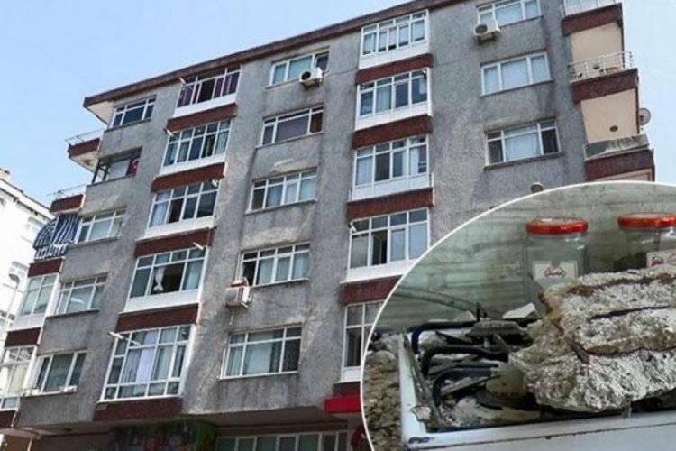 47 yıllık binanın tavanı d&ouml;k&uuml;ld&uuml;, i&ccedil;inden &ccedil;ıkanlar şoke etti!