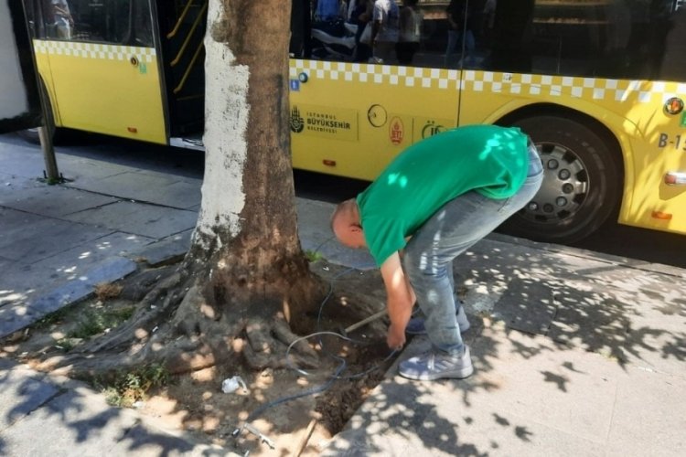 İstanbul'da a&ccedil;ıkta kalan kablolar vatandaşları endişelendirdi