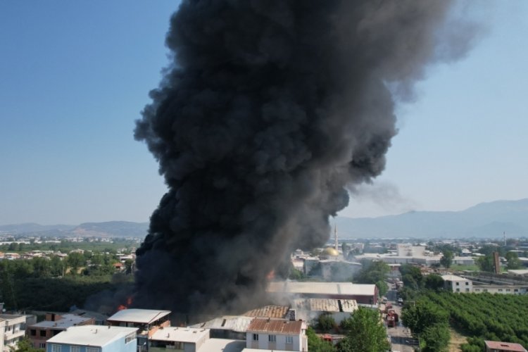 Bursa'daki yangın &ccedil;evredeki 4 fabrikaya da sı&ccedil;radı