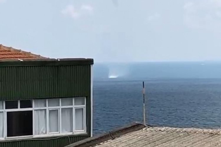 İstanbul'da hortum b&ouml;yle g&ouml;r&uuml;nt&uuml;lendi