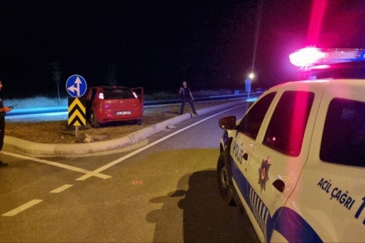 Kayseri'de "Dur" ihtarına uymayarak kaza yaptı