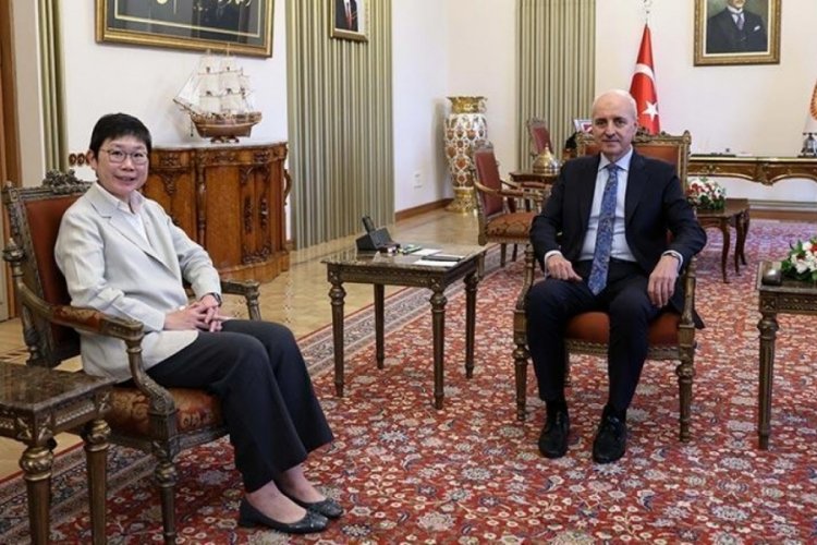 Meclis Başkanı Kurtulmuş, Singapur'un Ankara B&uuml;y&uuml;kel&ccedil;isi'ni kabul etti