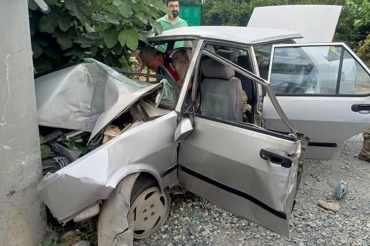 Beton direğe &ccedil;arptı, hayatını kaybetti