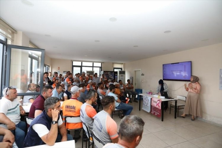 İneg&ouml;l Belediyesi kansere y&ouml;nelik farkındalık eğitimi d&uuml;zenledi