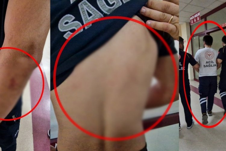 Hasta yakınları sağlık &ccedil;alışanlarına bı&ccedil;ak ve buz şişeleriyle saldırdı