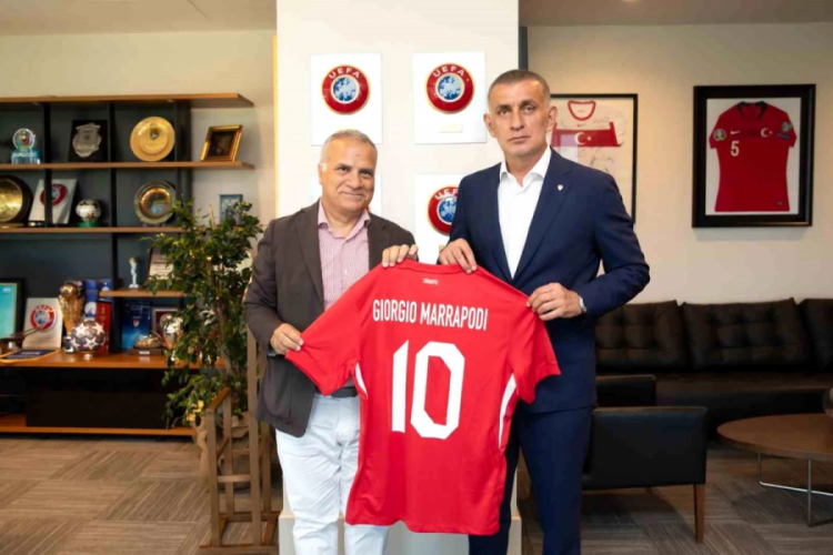 İtalya B&uuml;y&uuml;kel&ccedil;isi TFF Başkanını ziyaret etti