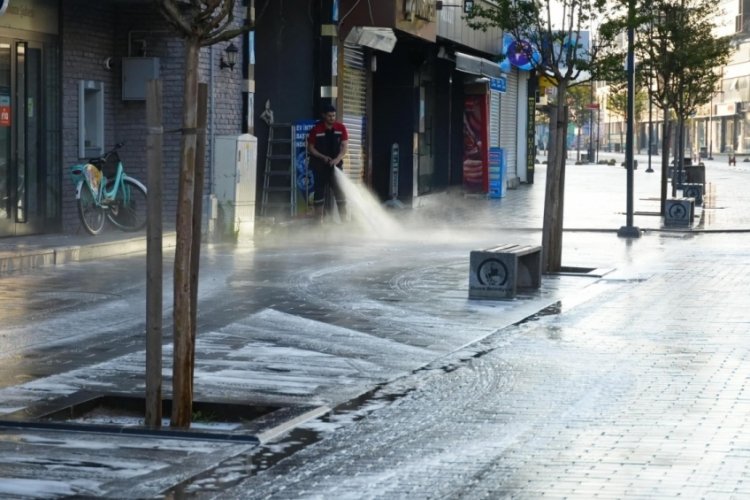 Düzce'de farkındalık: Sokaklar deterjanla yıkandı! 