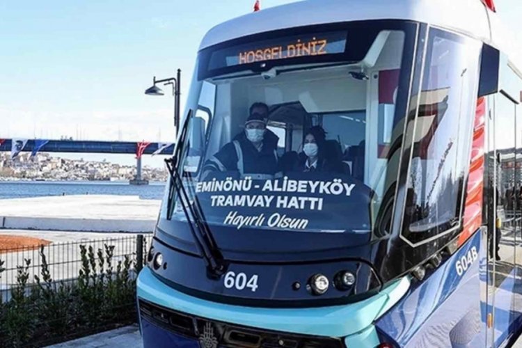 Emin&ouml;n&uuml;-Alibeyk&ouml;y Tramvay Hattı'nın bir b&ouml;l&uuml;m&uuml;nde seferler yapılamıyor
