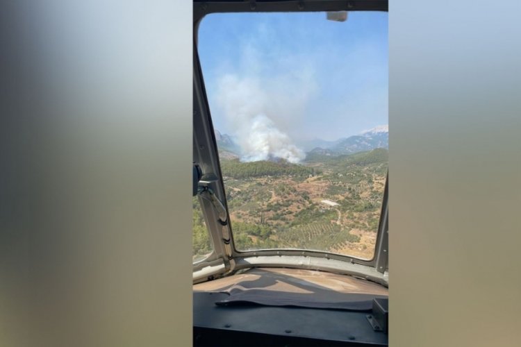 Antalya'nın Serik il&ccedil;esinde orman yangını &ccedil;ıktı