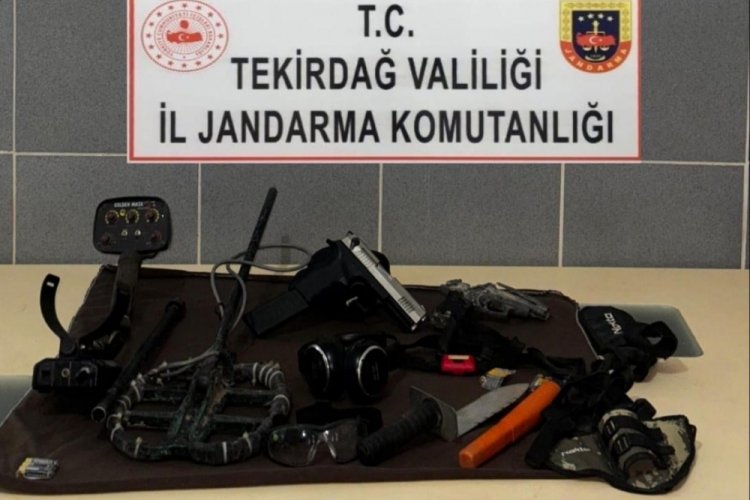 Tekirdağ'da ka&ccedil;ak kazı yapan şahıs g&ouml;zaltında