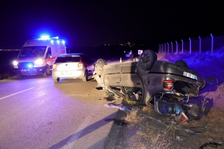 Aksaray'da otomobil takla attı: 6 yaralı