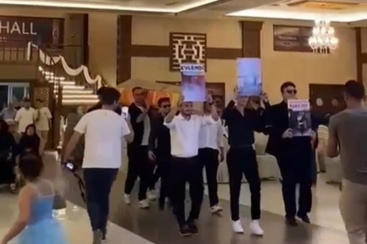D&uuml;ğ&uuml;nde damada tabutlu şaka