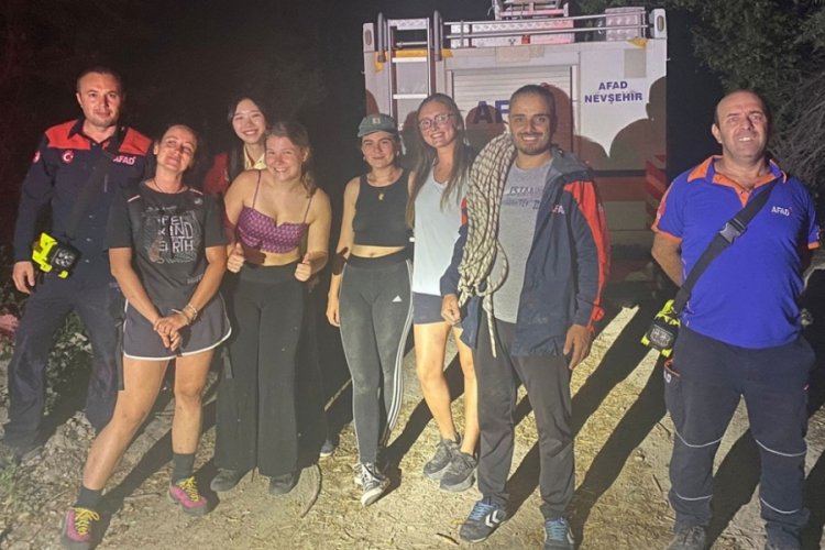 Kapadokya'da kaybolan 5 turist kurtarıldı!