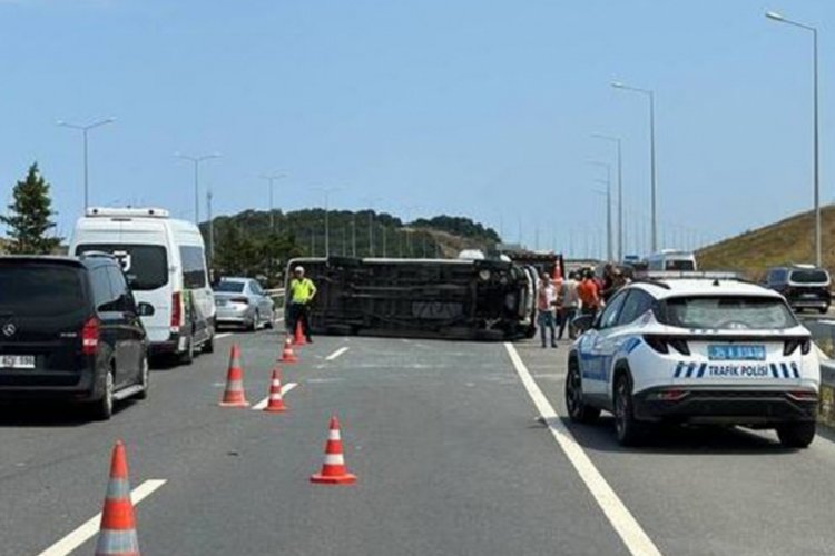 İstanbul Havalimanı yolunu kilitleyen kaza!
