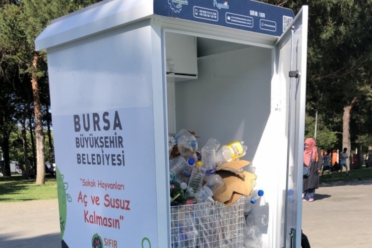 Bursa'da atıklar can dostlara mama oluyor