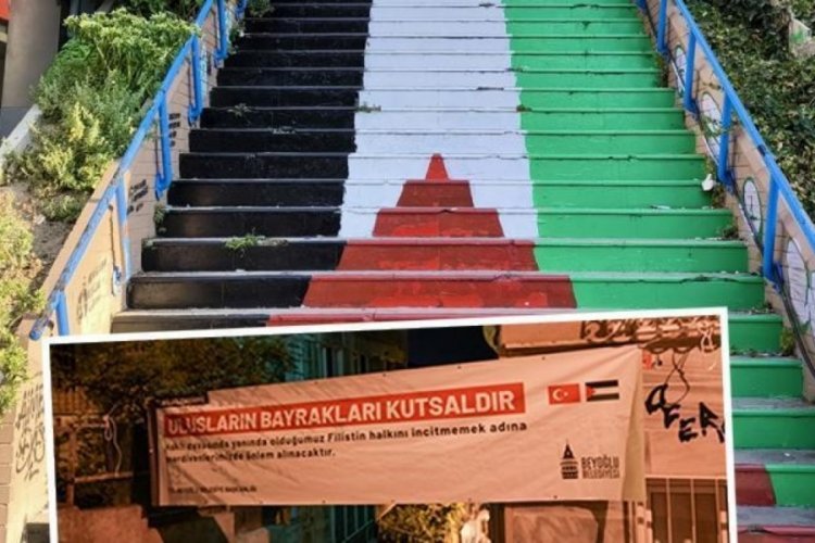 İstanbul Beyoğlu Belediyesi: Ulusların bayrakları kutsaldır!