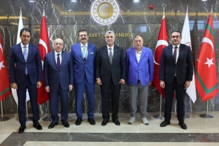 Bakan Bolat, TOBB Başkanı Hisarcıklıoğlu ile g&ouml;r&uuml;şt&uuml;
