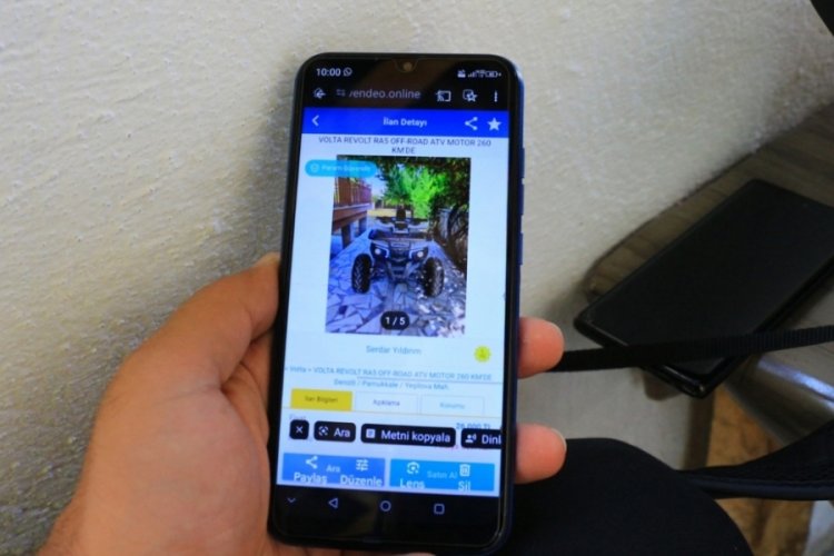 ATV almak isterken kopya site ile 27 bin lira dolandırıldı