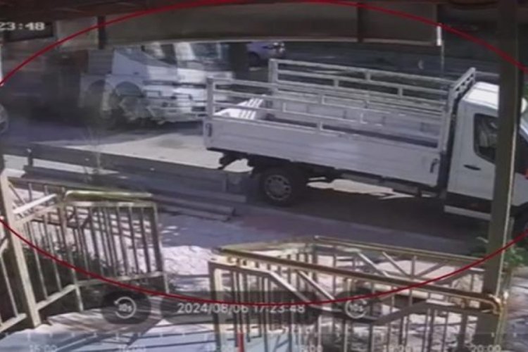 Freni patlayan kamyon dehşet sa&ccedil;tı!
