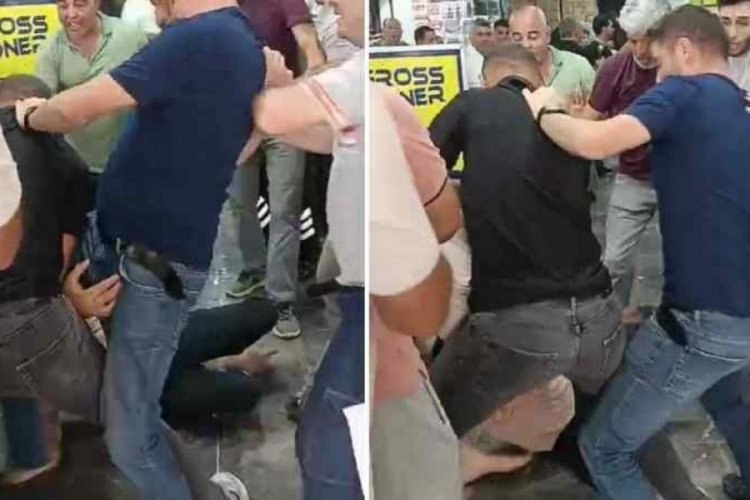 Marketteki indirim izdihamı tekmeli yumruklu kavgayla sonlandı