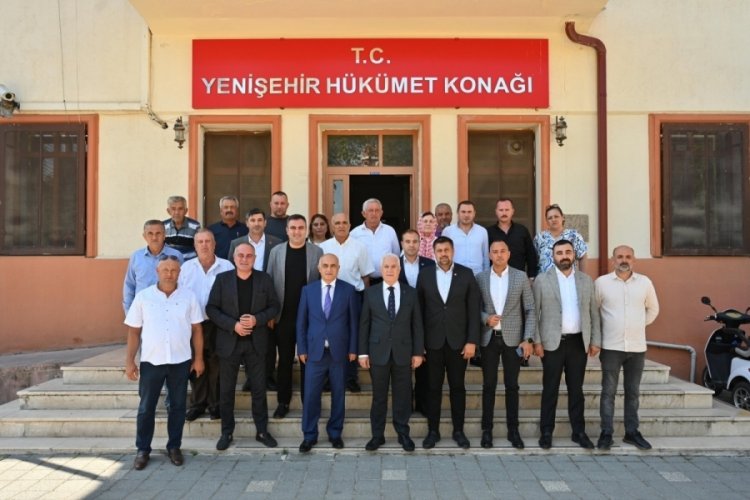 Bursa B&uuml;y&uuml;kşehir Belediye Başkanı Bozbey'den Yenişehir il&ccedil;e kaymakamına ziyaret