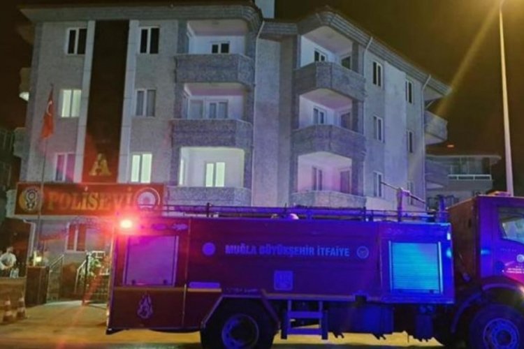 Muğla Emniyet M&uuml;d&uuml;rl&uuml;ğ&uuml; Polis Evi'nde dumanlar y&uuml;kseldi