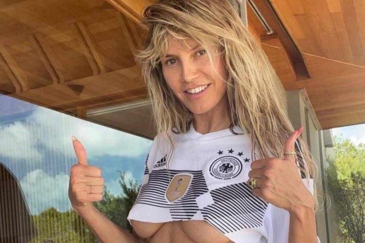 Heidi Klum &uuml;sts&uuml;z denize girdi!