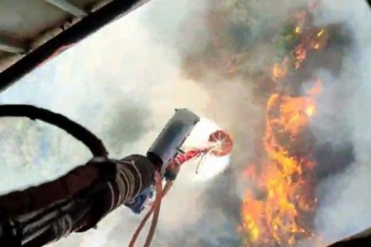 Anız yangını ormana sı&ccedil;radı, m&uuml;dahale s&uuml;r&uuml;yor