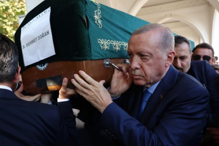 Cumhurbaşkanı Erdoğan, Doğan'ın cenazesine katıldı